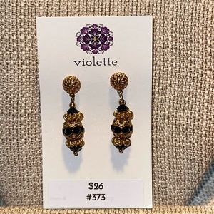 Unique Vintage Beaded Earrings #373 Handmade by Violette Grace